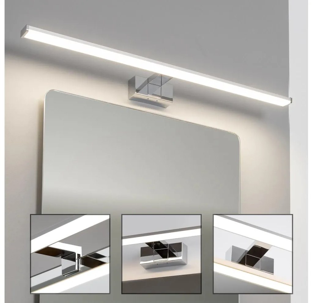 Brilagi - Iluminare LED pentru oglindă de baie VESTRA LED/15W/230V 80 cm IP44 crom