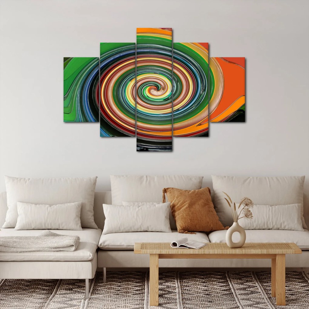 Tablou abstract - spirala colorata (150x105 cm)