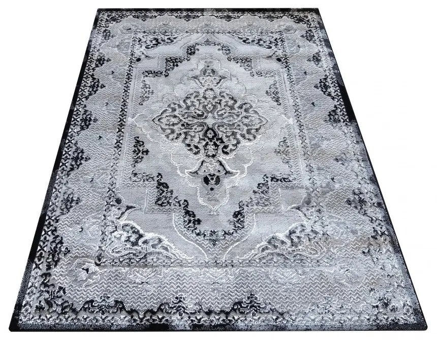 Covor negru elegant în stil vintage Lăţime: 80 cm | Lungime: 150 cm