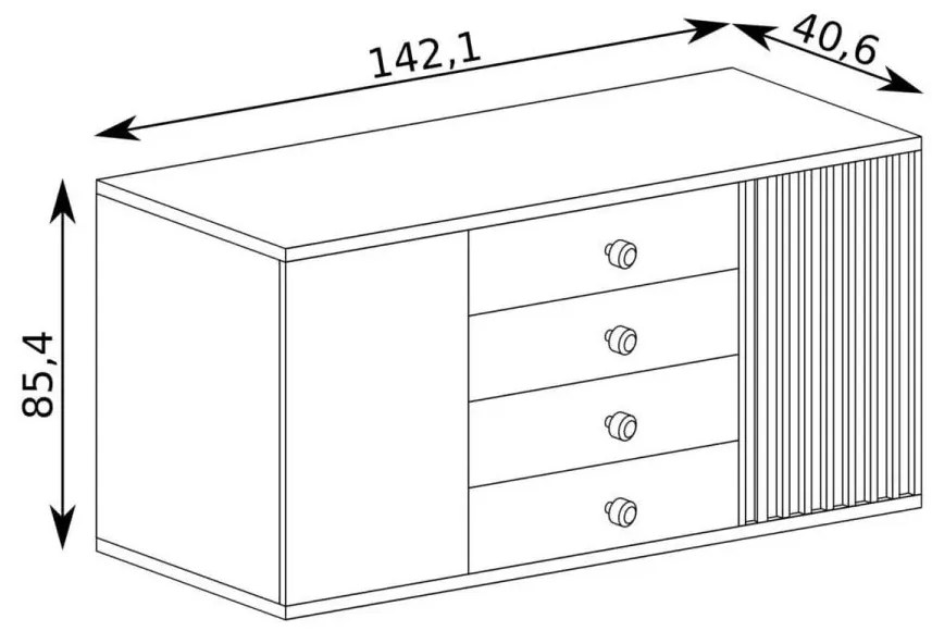 Comodă Claudi 04 (Stejar artisan). 1055488