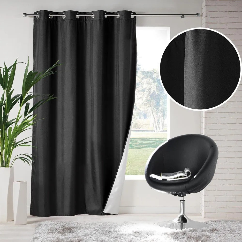 Draperie neagră termoizolantă 140x260 cm Icemount – douceur d'intérieur