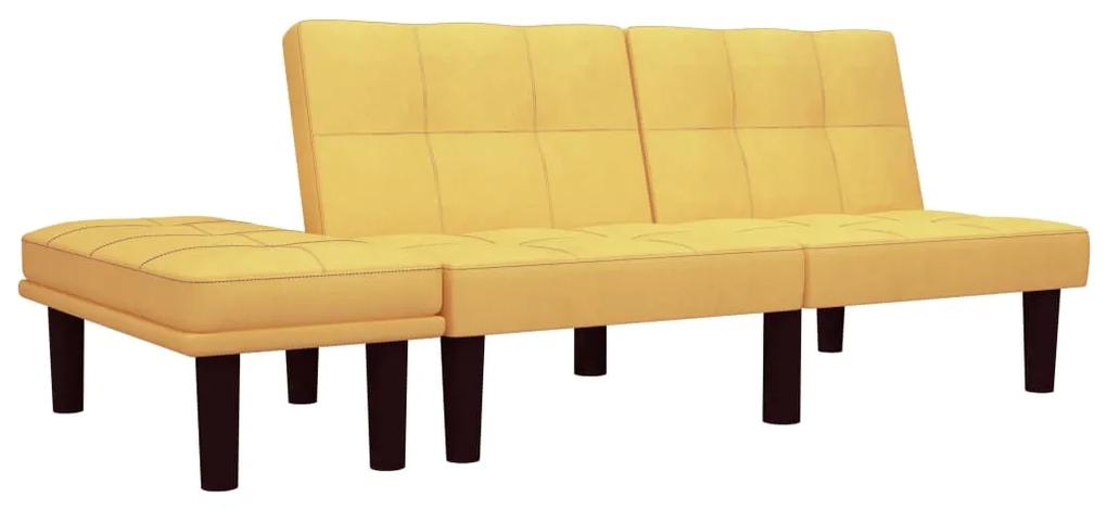 Canapea cu 2 locuri, galben, material textil Galben