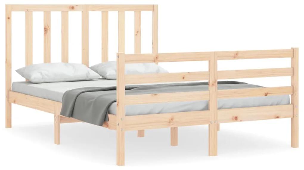 3193786 vidaXL Cadru de pat cu tăblie, 120x200 cm, lemn masiv