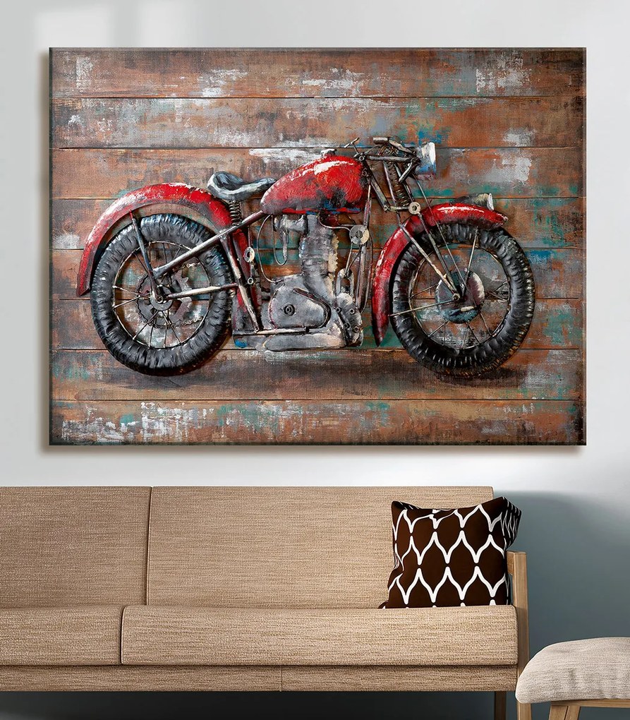 Tablou lucrat manual ALTE, metal, 120x80x6 cm