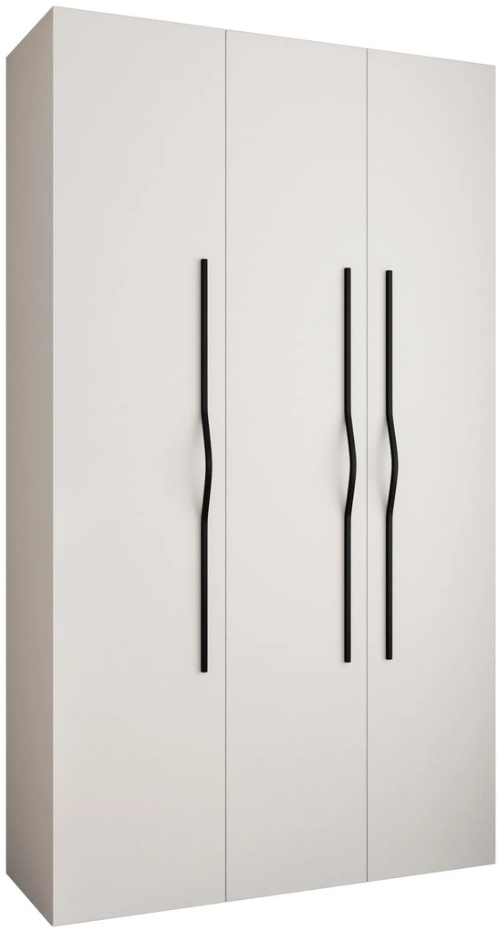 Dulap de haine 140 cm Carmela 50-2 (alb + Negru). 1126737