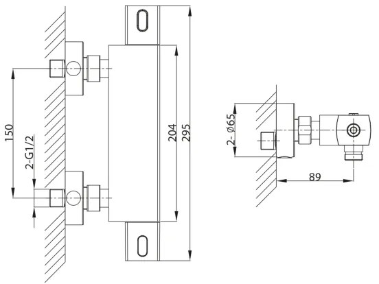 Sapho - Baterie termostatică MIXONA pentru duș, crom lucios