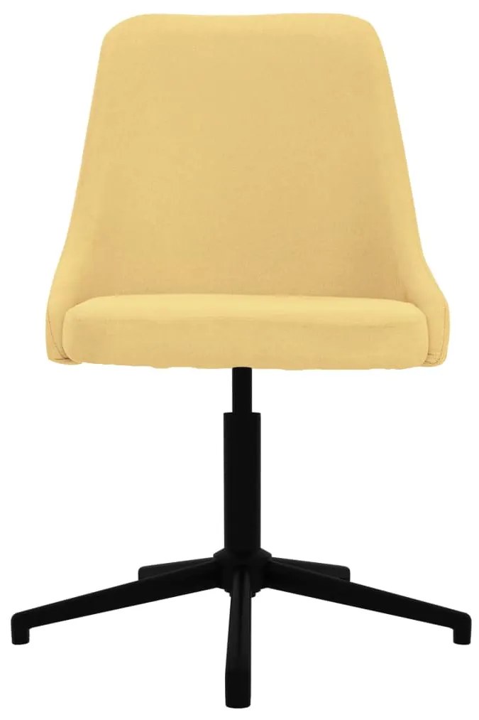 330898 vidaXL Scaun de bucătărie pivotant, galben, material textil