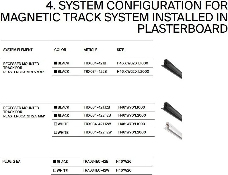 Pendul LED pentru sina magnetica Focus Led Exility 4000K 12W 36 grade
