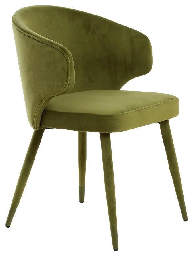 Set de scaune de sufragerie verde 2 buc. tapițat Kosaka – Light &amp; Living