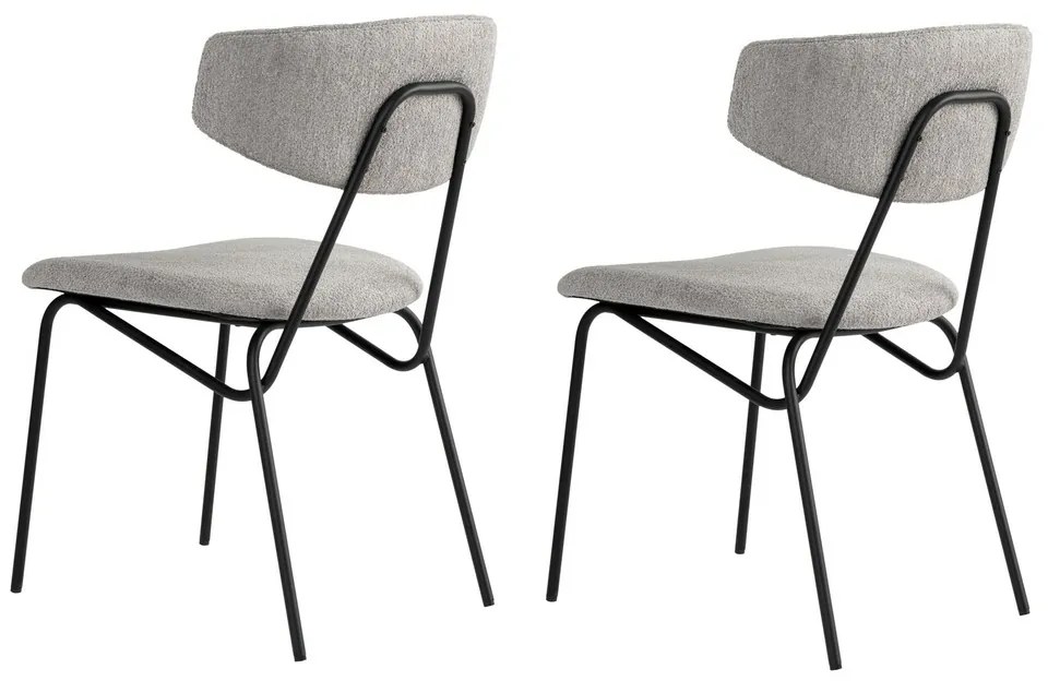 Set de scaune de sufragerie Nancy Grey and Black,2 bucăți
