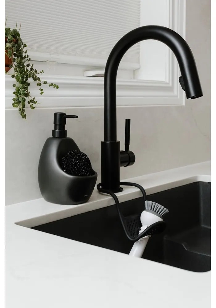 Dozator de săpun lichid negru din ceramică 590 ml Joey – Umbra