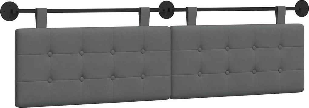 vidaXL Cap de pat suspendat Gri închis 190 x 55 x 5 cm țesătură