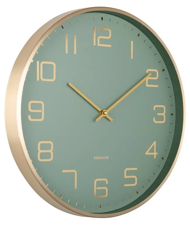 Karlsson 5973GR ceas de perete design, verdedeschis, diametru 40 cm