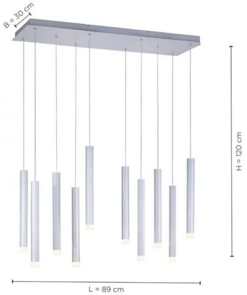 Lustră LED pe cablu BRUNO 10xLED/4,8W/230V Leuchten Direkt 15206-95