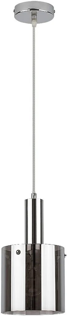 Pendul design modern Donati crom/fumuriu