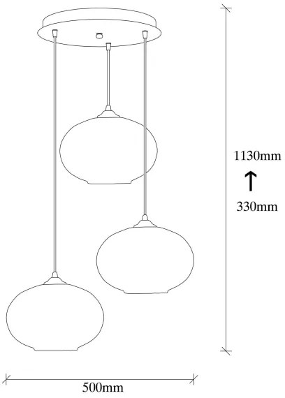 Lustră pe cablu CAMINI 3xE27/40W/230V