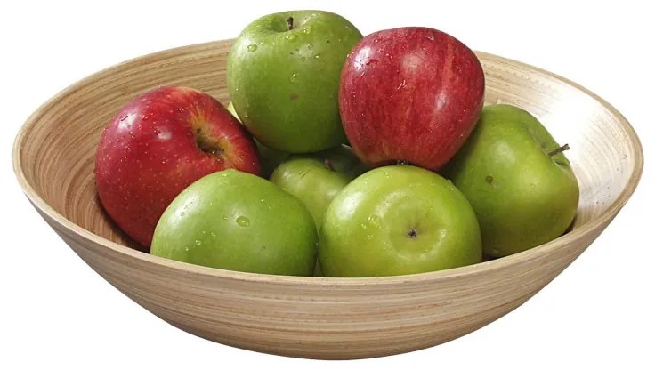 Bol pentru fructe Kesper 63030, 30 cm, Rotund, Bambus, Maro
