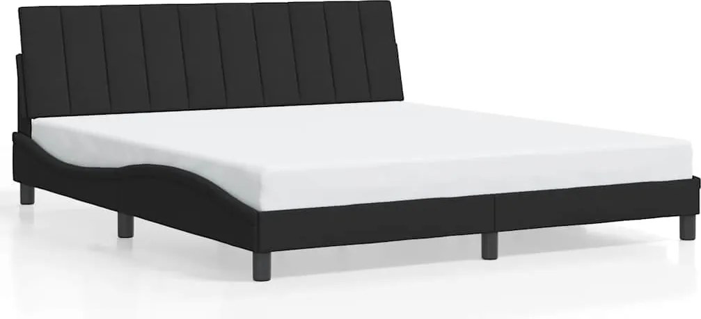 vidaXL Cadru de pat fără saltea, Hanko, negru, 180x200 cm, catifea