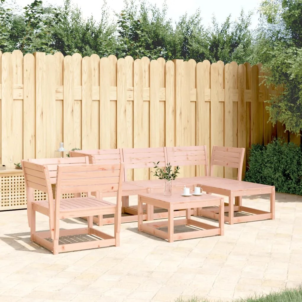 vidaXL Set mobilier relaxare de grădină, 5 piese, lemn masiv douglas