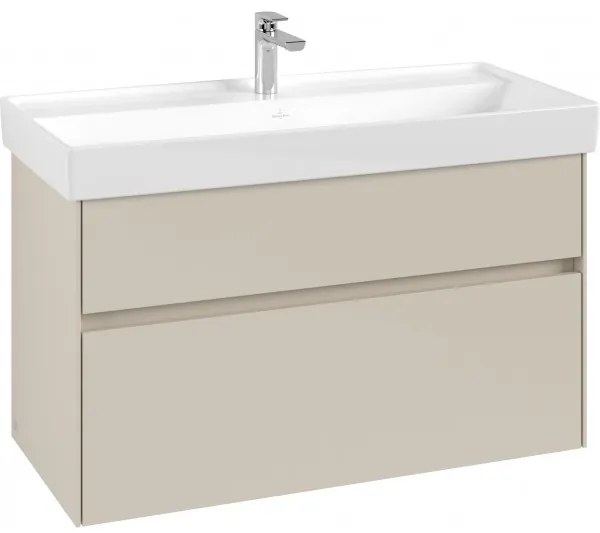 Dulap baza suspendat, Villeroy&Boch Collaro, 95.4x54.6x44.4cm, iluminare ambientala, C011L0