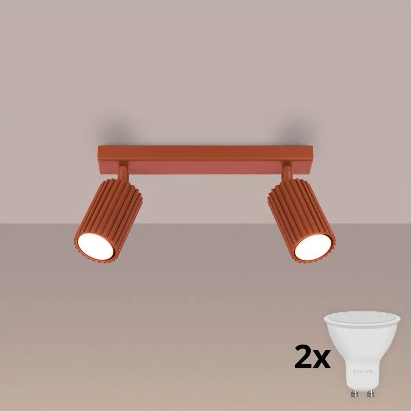 BRILAGI - Lampă spot LED CRESTO 2xGU10/10W/230V portocalie