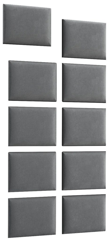 Set 10 panouri tapițate Quadra 100x200 cm (Gri). 1051976