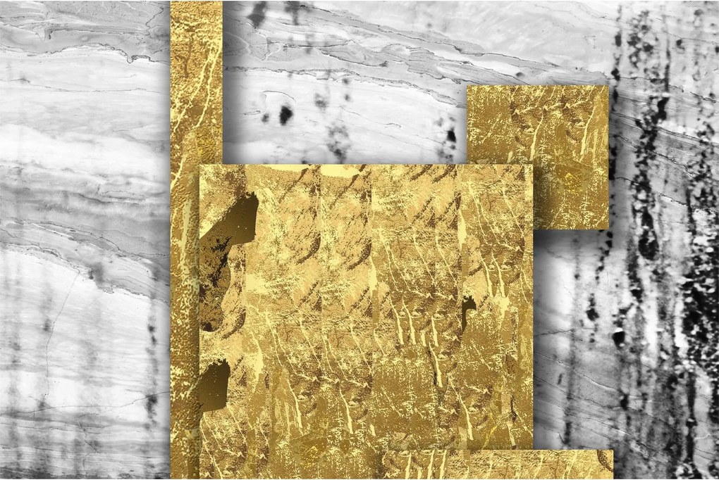 Tablou - Pătrate de aur N⁰1 (90x60 cm)