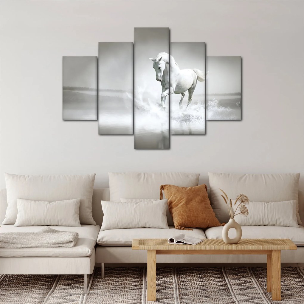 Tablou - Cal alb (150x105 cm)