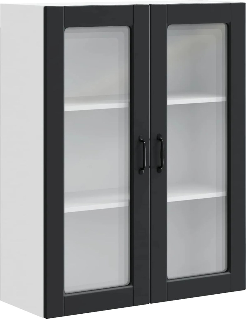 vidaXL Dulap de bucătărie cu raft Negru 80 x 31 x 100 cm Lemn compozit