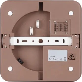 Brilagi-LED BENE, corp de iluminat exterior LED cu senzor, 18W/230V, 21,5 x 21,5 cm, maro, IP54