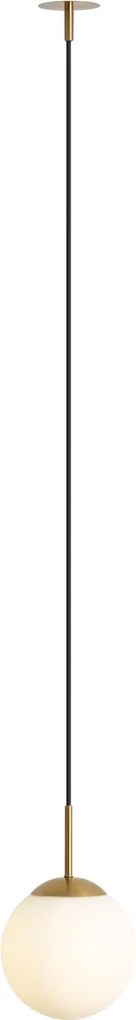 Lampă suspendată Art Deco Auriu cu sticlă opal IP44 - Flore