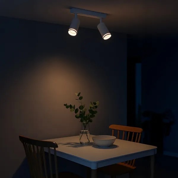 Spot PIPE 2xGU10/10W/230V, alb