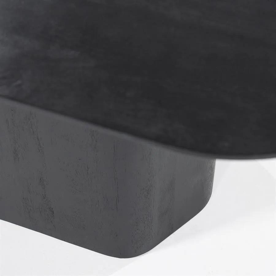 Masa cu forma neregulata din lemn de mango Beau 150x124x76 cm neagra