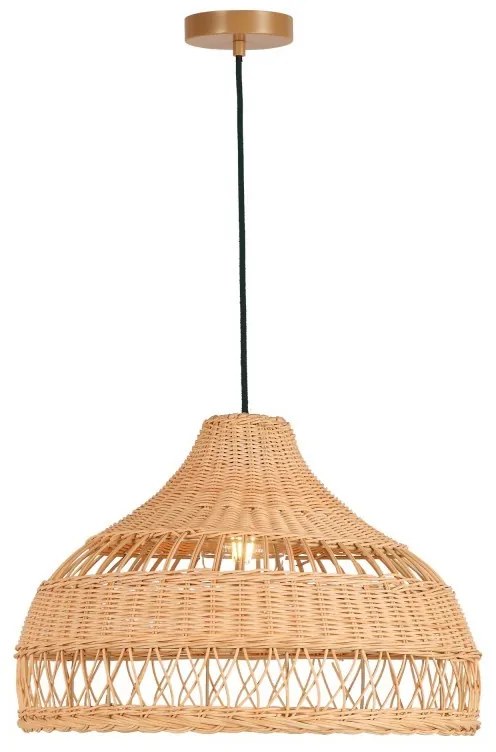 Lustra / Pendul ratan design rustic decorativ BOHO natural/negru