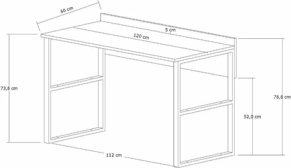 Birou Deha Black and Sapphire Oak