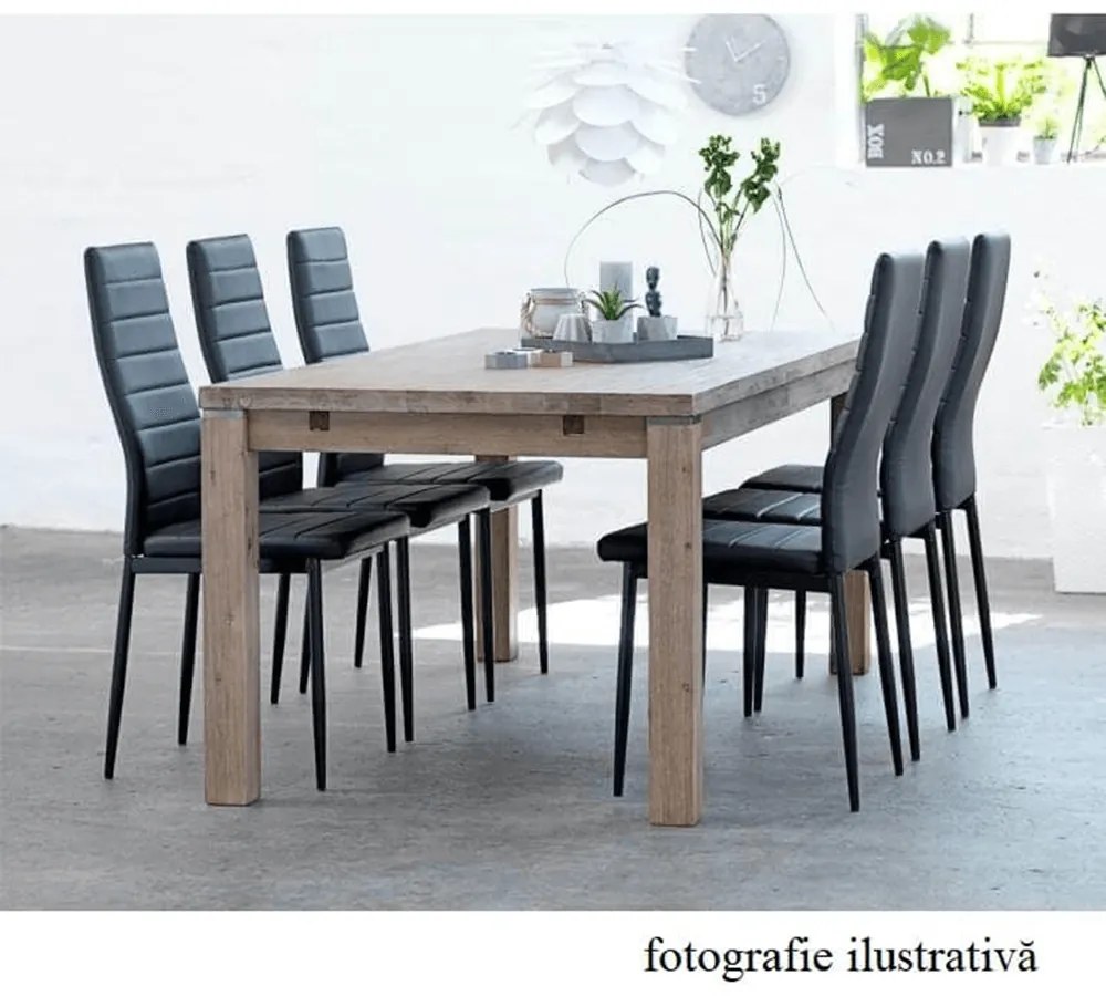 Scaun, piele eco albă/metal alb, COLETA NOVA