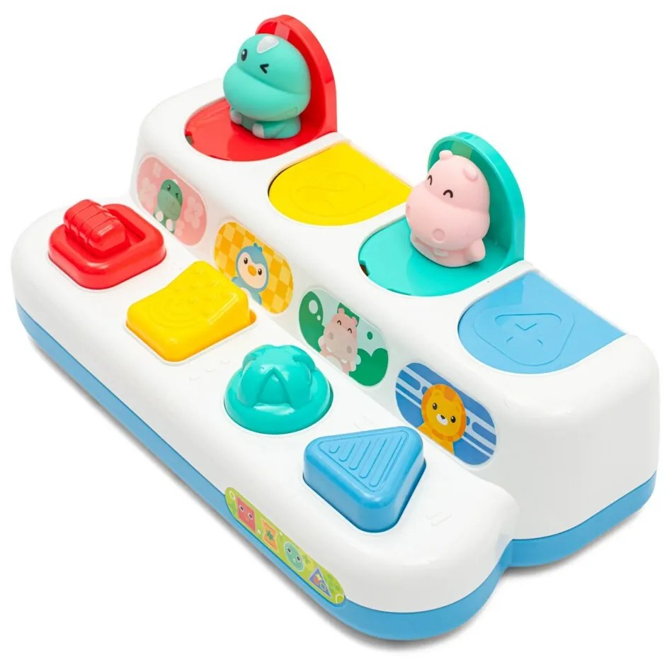 Baby Mix Jucărie interactivă - ferestre pop-up cuanimale Peekaboo, 25,2 x 11 x 13 cm