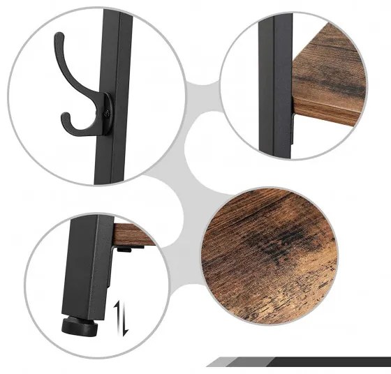 Cuier haine Vintage maro rustic