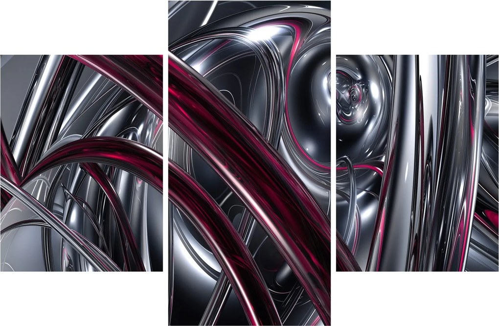 Tabloul cu abstracție gri (90x60 cm)
