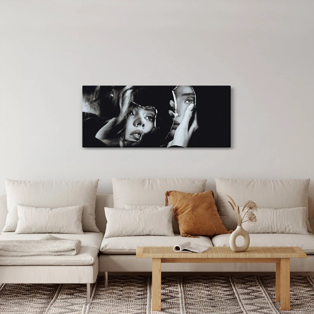 Tablou - Privind în oglindă (120x50 cm)