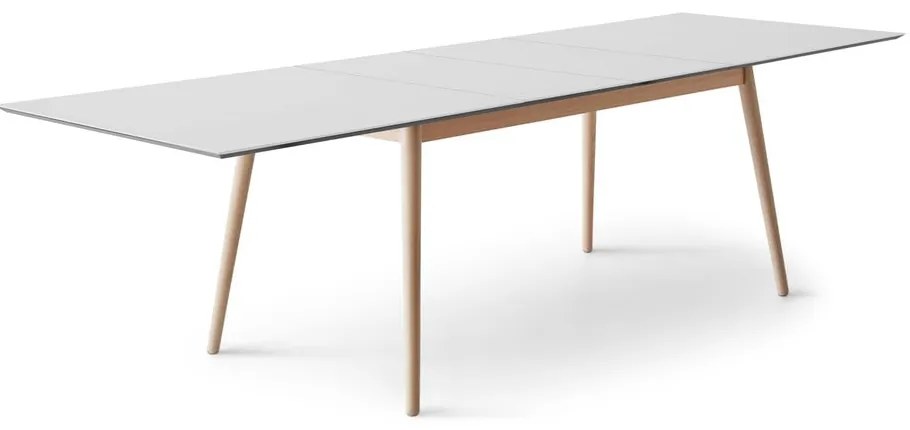 Masă de dining albă/în culoare naturală extensibilă cu blat alb 100x210 cm Meza – Hammel Furniture