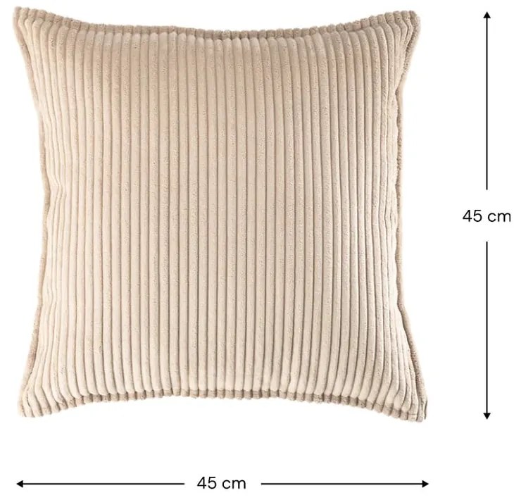 Pernă decorativă pentru copii maro deschis cu tapițerie din catifea reiată Block – Wigiwama