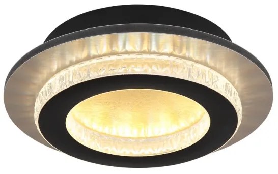 Globo 48042-12G - Plafonieră LED JAYDEN, 12W, 230V, Ø 20 cm, negru