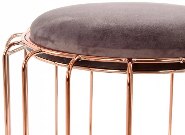 Taburet tapitat/masuta de cafea rotund/a Comfortable 50x50x45 cm lila
