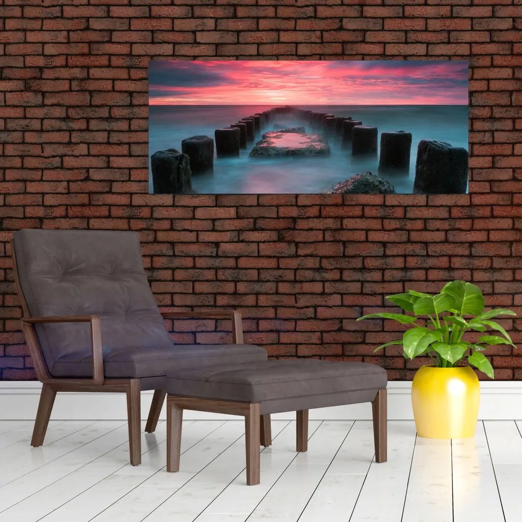 Tablou - Pietre în mare (120x50 cm)