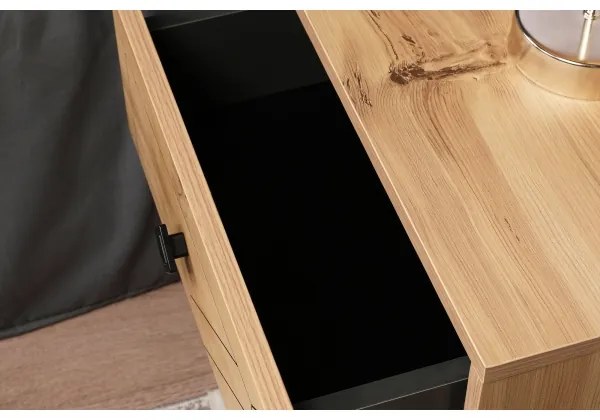 Noptieră LUNA 55x50 cm maro/neagră