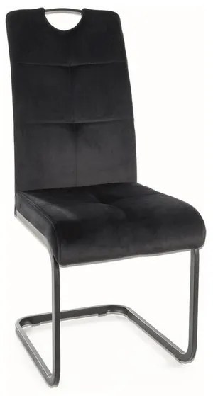 Scaun Axo velvet negru Blu19