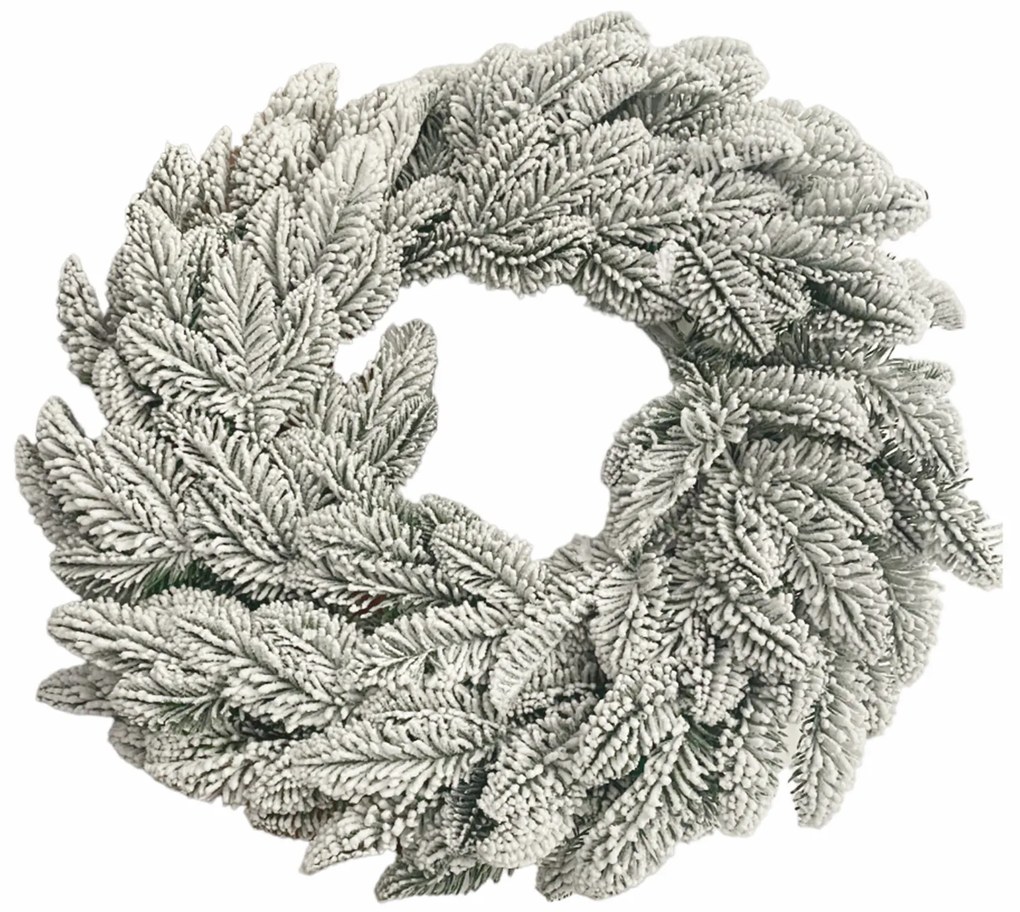 Coronita Craciun cu crengute brad FROSTY, 50cm