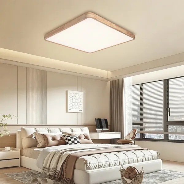 BRILAGI - Corp de iluminat LED dimabil WOODLINE SQUARE LED/100W/230V stejar 80x80 cm + telecomandă