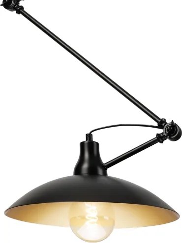 Brilagi - Lustră LED pe tijă IRONBEAM 1xE27/60W/230V neagră